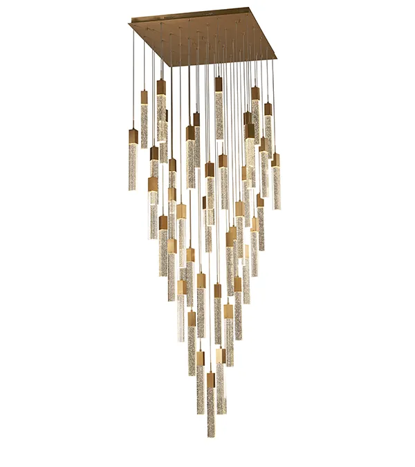 Gold Modern Crystal Chandelier For Staircase