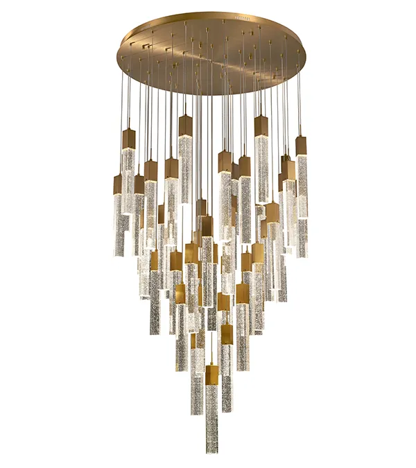 Gold Modern Crystal Chandelier For Staircase